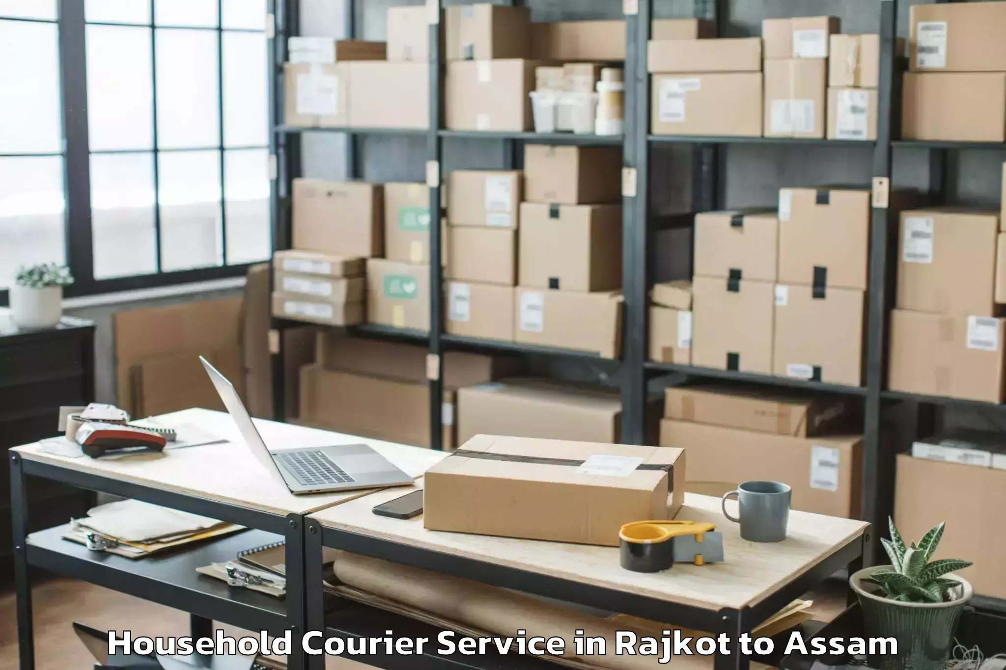 Trusted Rajkot to Merangmen Household Courier